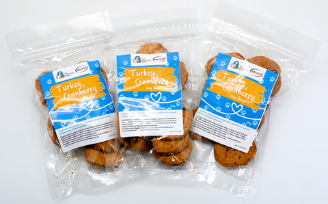 Turkey and Cranberry Dog Biscuits