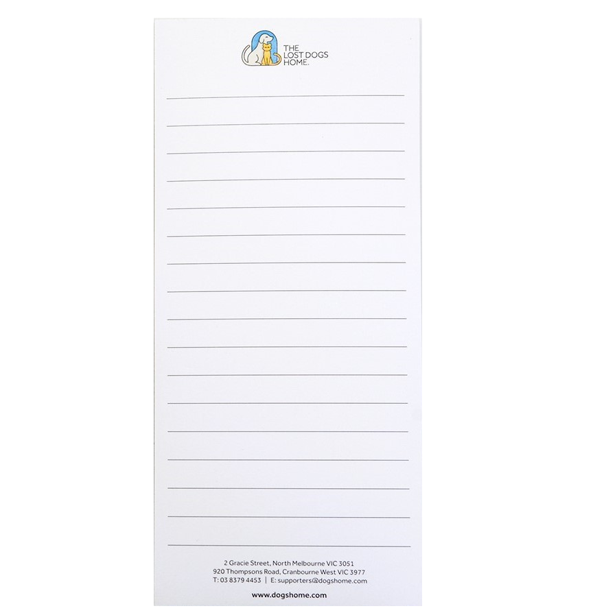 The Lost Dogs' Home Lined Notepad with Magnet (25 sheets)