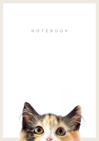 Cat Notebook - A5 Spiral 300 pages (Blank, Unlined)