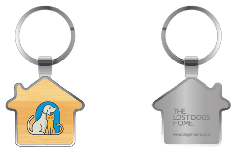 The Lost Dogs' Home House-Shaped Keyring